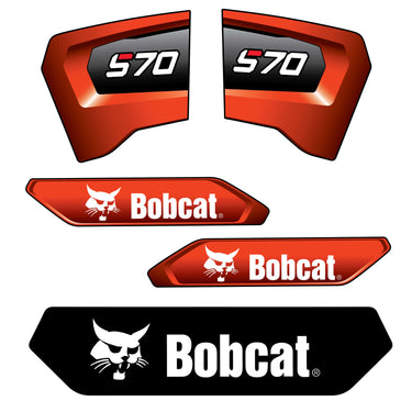 FITS S70 BOBCAT SKID-STEER LOADER NEW STYLE - DURABLE REPLACEMENT DECALS